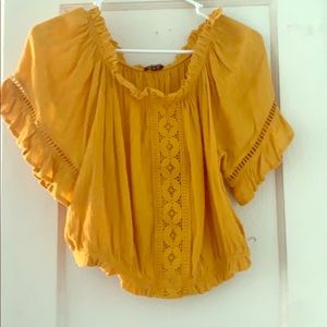 Yellow crop top